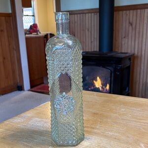 Antique Vintage Hexagon Clear diamond vase